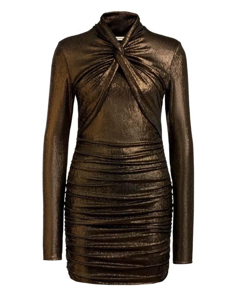 12 STOREEZ Minikleid mit Raffungen - Braun Braun