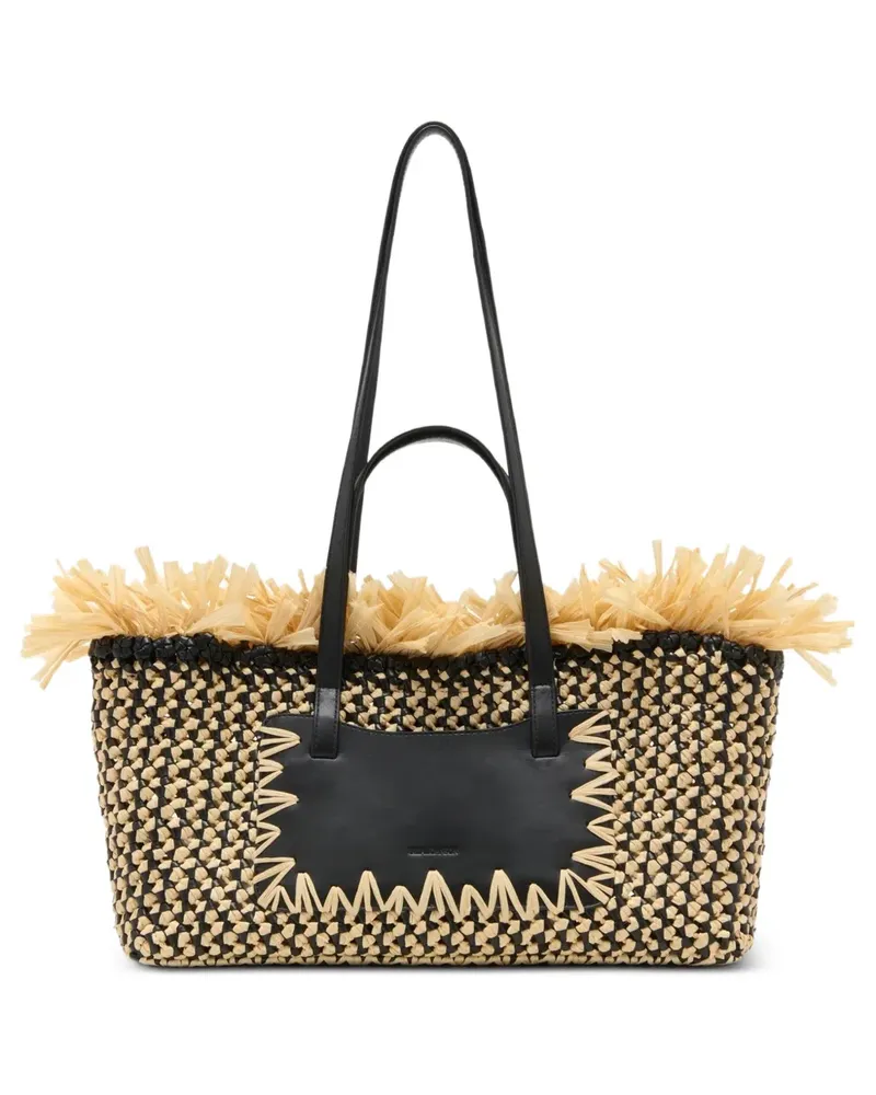 Ulla Johnson small Lali fringe-trim tote bag - Nude Nude