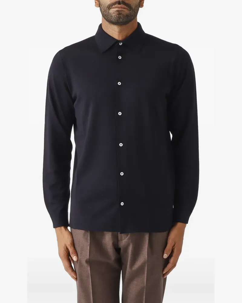 Filippo de Laurentiis long-sleeve knitted shirt - Blau Blau