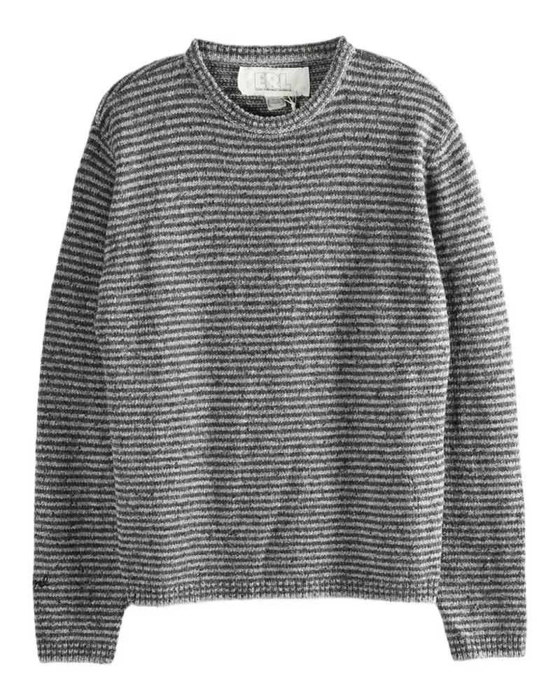 ERL Gestreifter Pullover - Grau Grau
