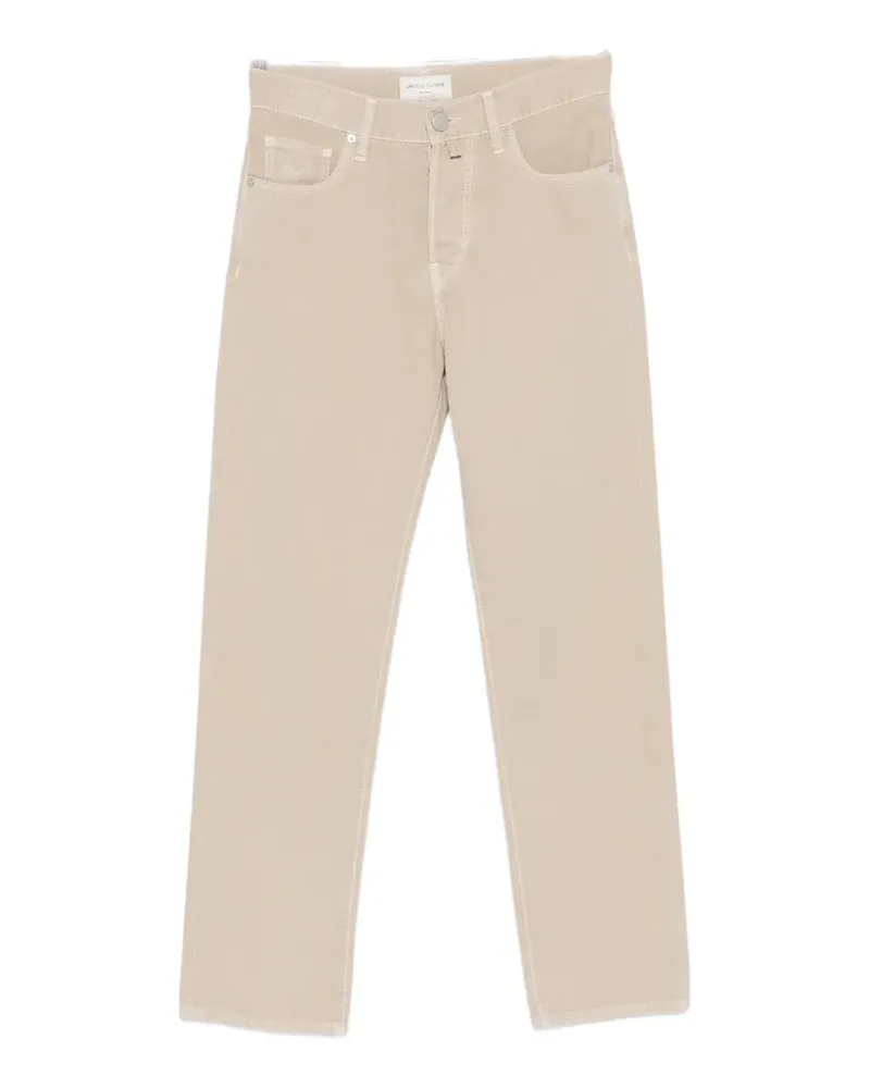 Jacob Cohën Edo logo-embroidered jeans - Nude Nude