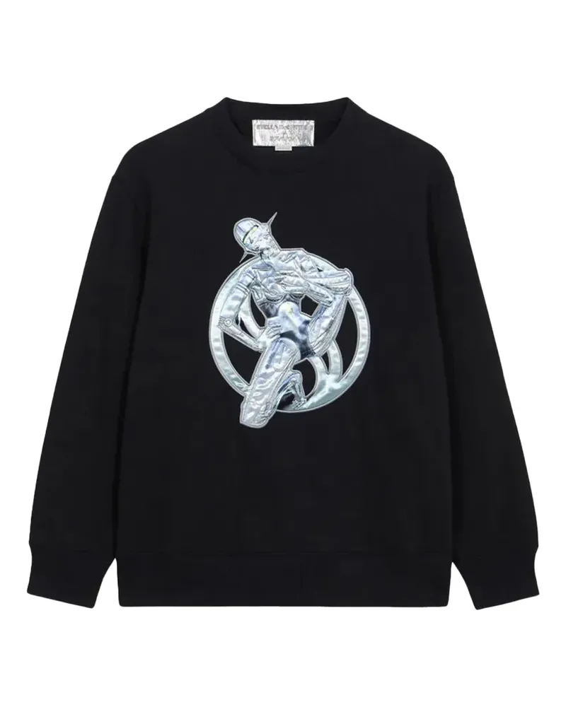 Stella McCartney Sweatshirt mit Roboter-Print - Schwarz Schwarz