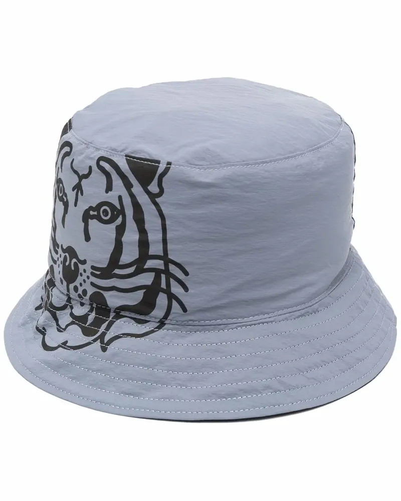 Kenzo Fischerhut mit Tiger-Print - Blau Blau