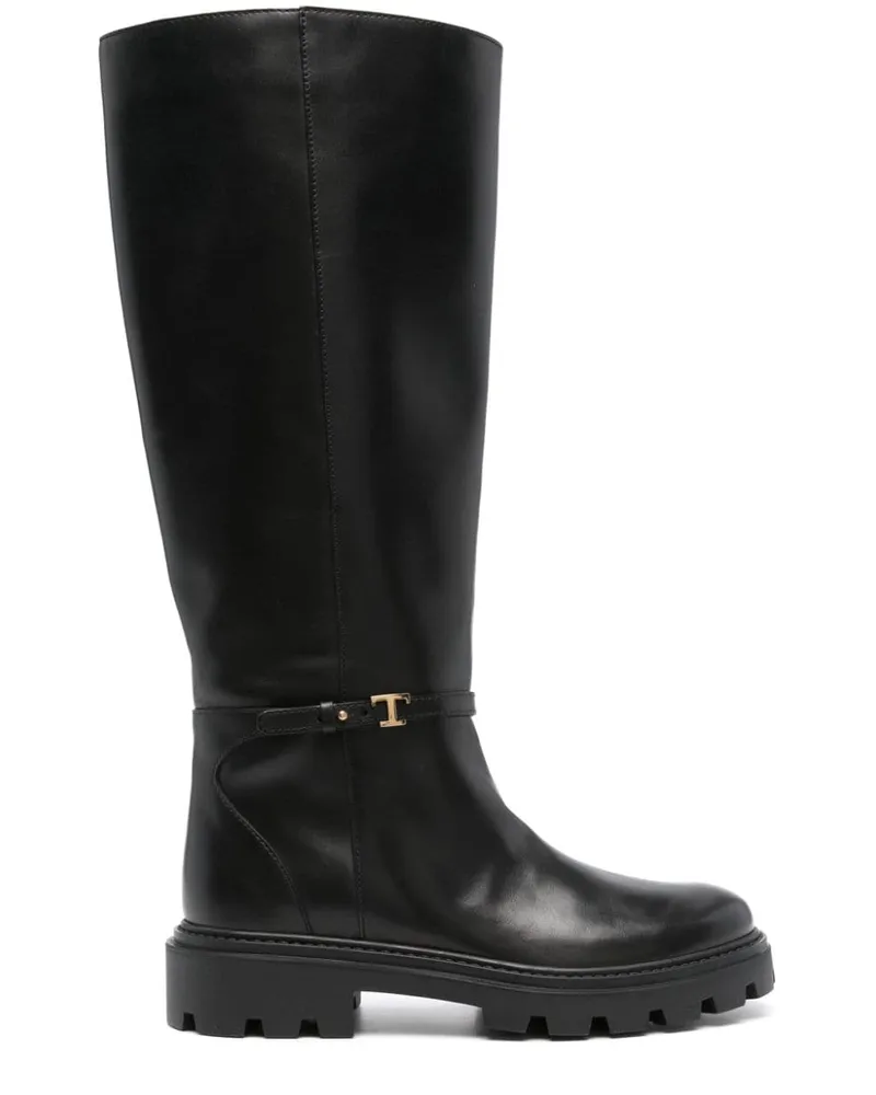TOD'S Kniehohe Stiefel - Schwarz Schwarz