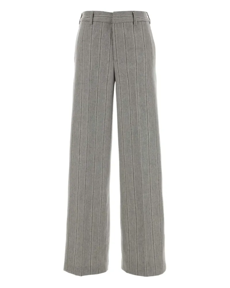PT TORINO striped-pattern palazzo pants - Grau Grau