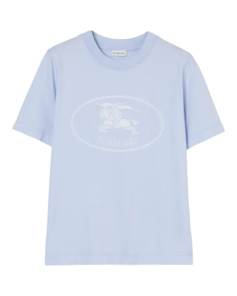 Burberry Knight-stamp cotton T-shirt - Blau Blau