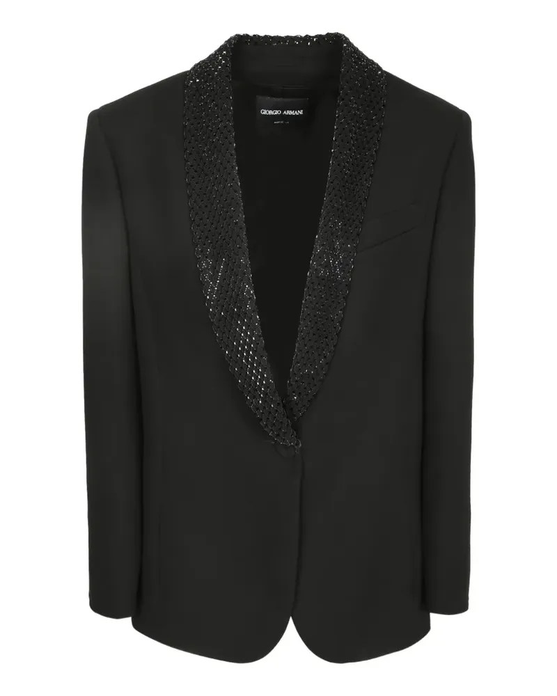 Giorgio Armani Verzierter Blazer mit Schalkragen - Schwarz Schwarz