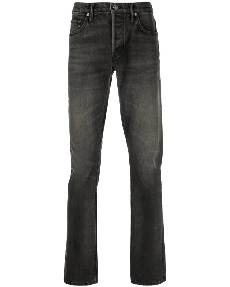 Tom Ford Selvedge-Jeans mit geradem Bein Schwarz