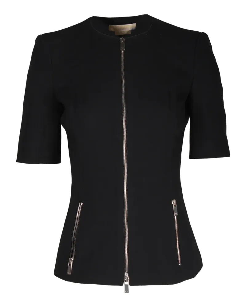 Michael Kors zipped short-sleeve jacket - Schwarz Schwarz