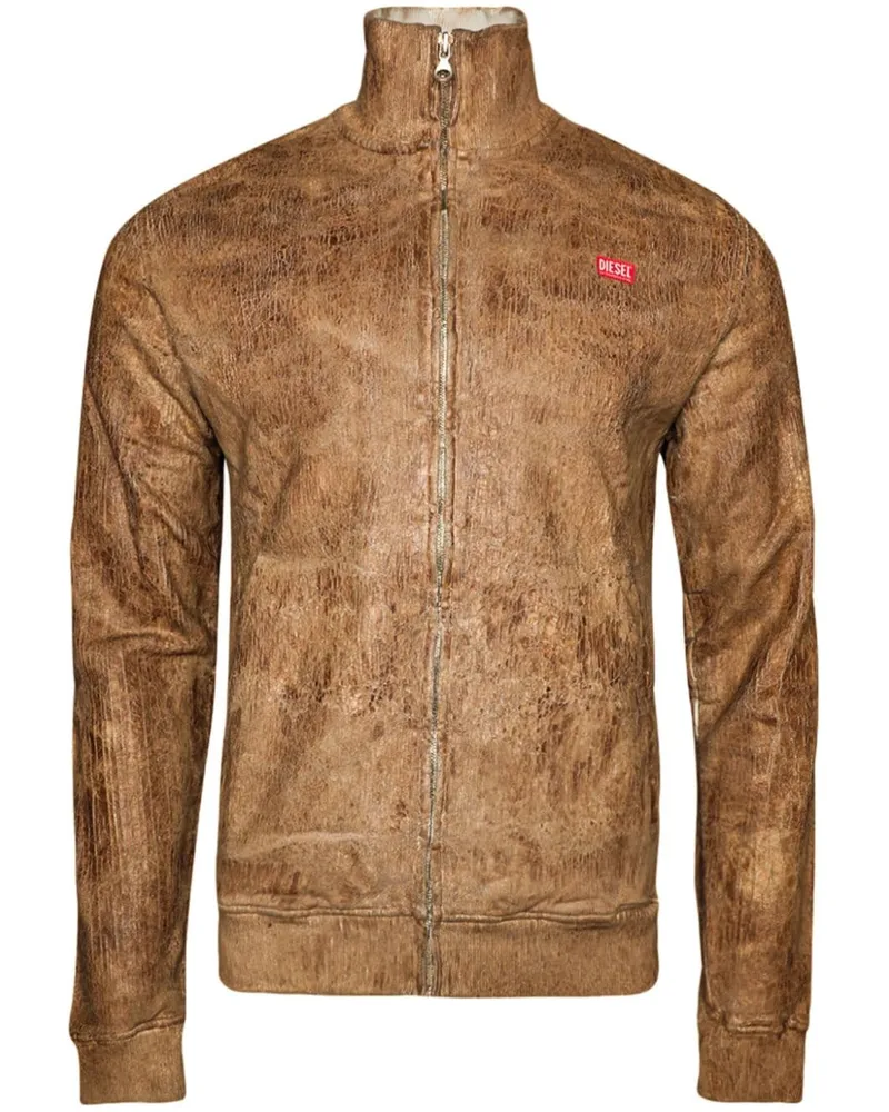 Diesel S-Nyce Bomberjacke mit Logo-Patch Nude