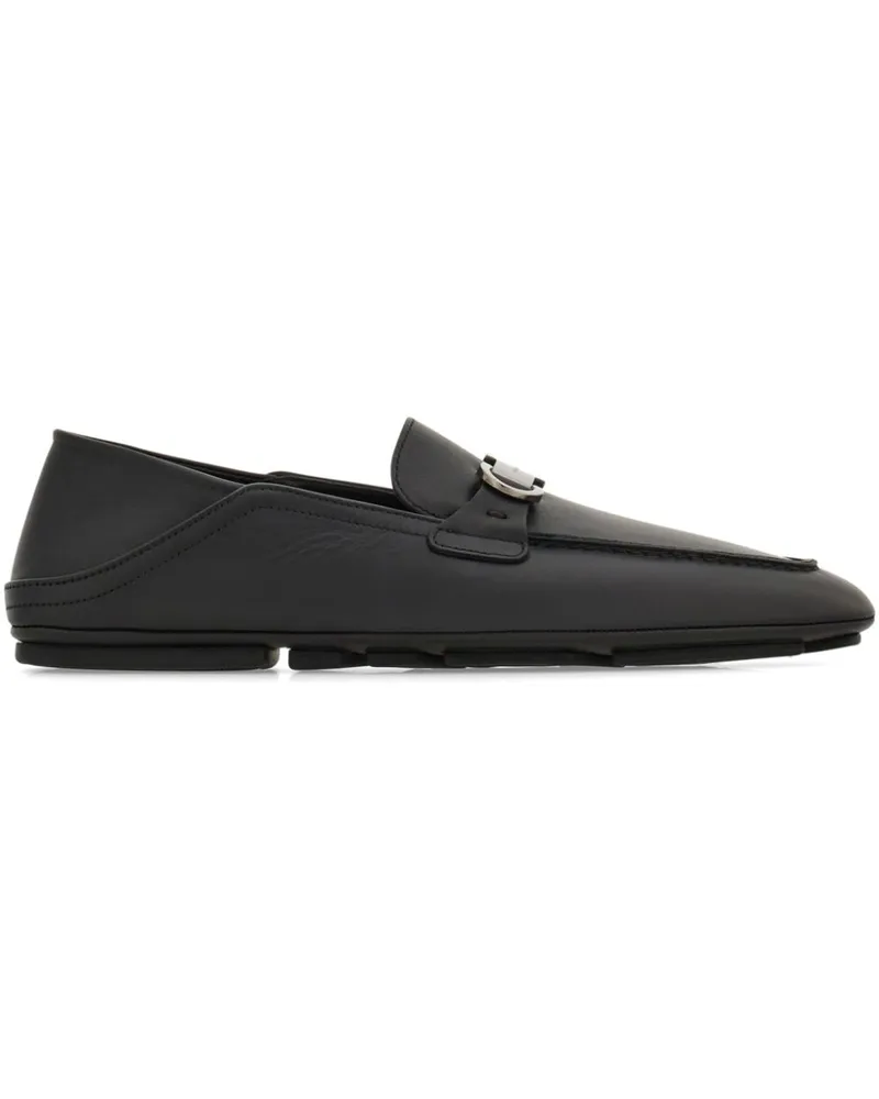 Ferragamo Loafer mit Gancini-Schild Schwarz