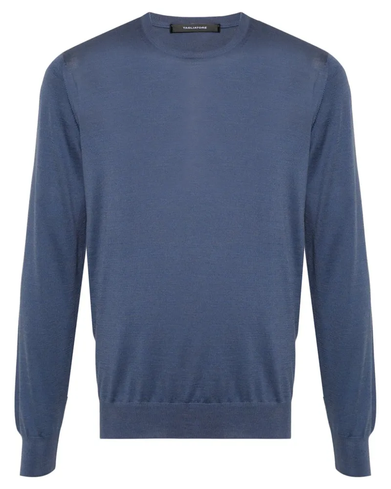 Tagliatore Gray Pullover mit rundem Ausschnitt - Blau Blau