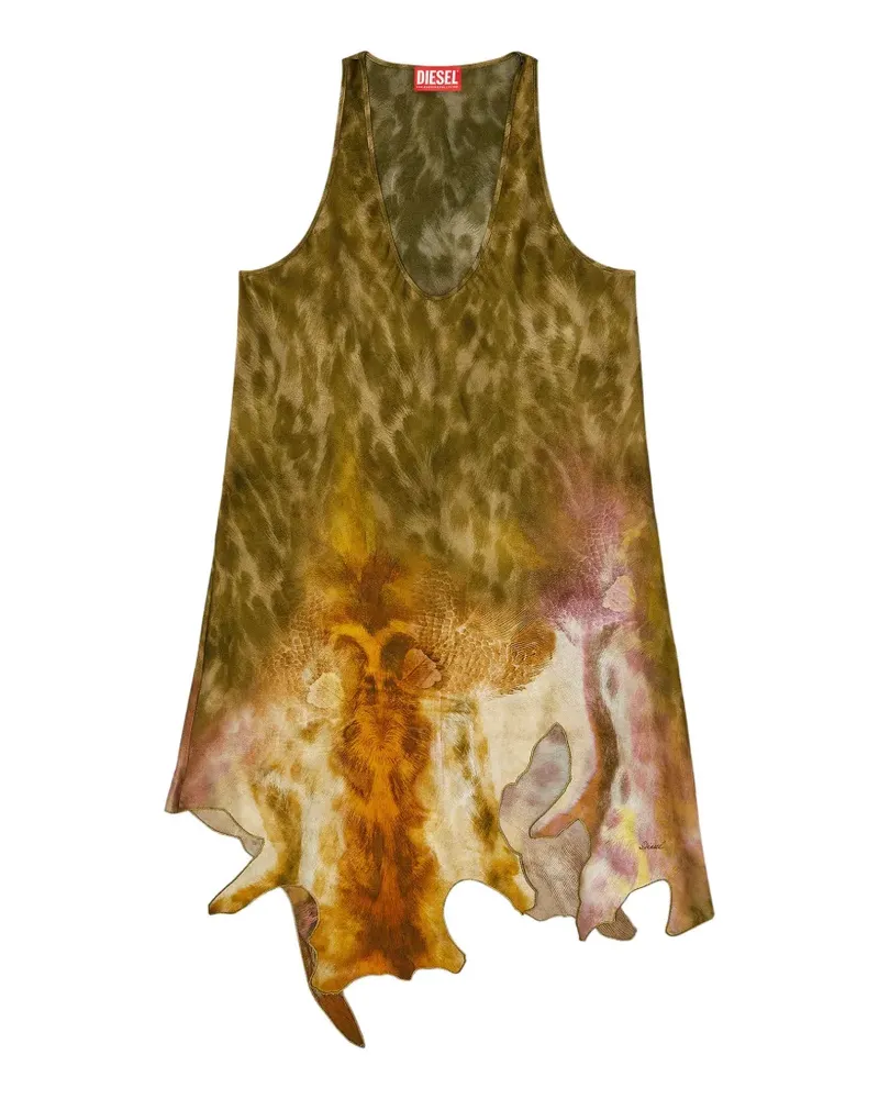 Diesel D-AHIUL Kleid mit Print - Grün Grün