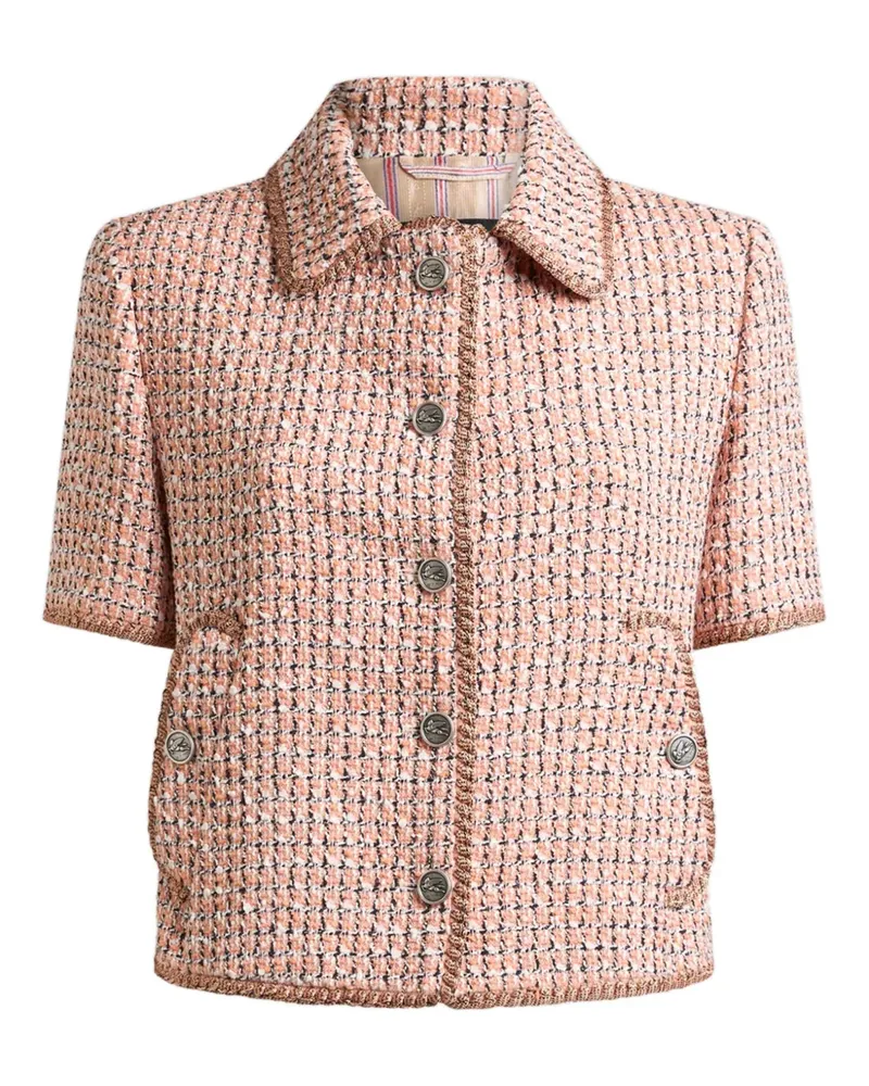 Etro Karierte Tweed-Jacke aus Jacquard - Rosa Rosa