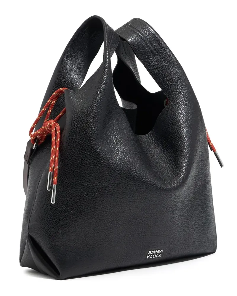BIMBA Y LOLA Mittelgroße Paper Tote Bag - Schwarz Schwarz