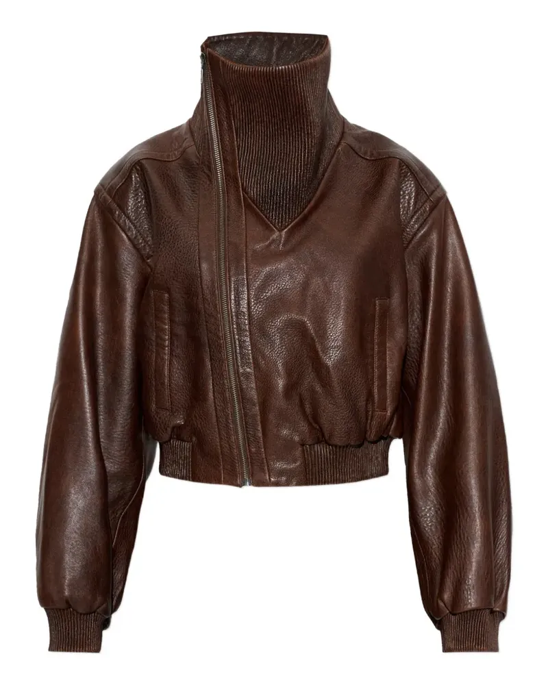 Christopher Esber Lunnet Lederjacke - Braun Braun