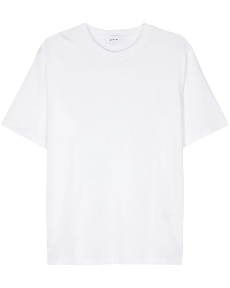 LARDINI T-Shirt mit rundem Ausschnitt Weiß