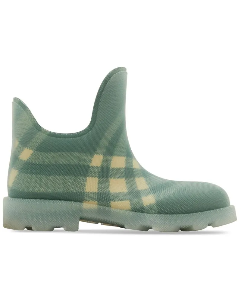 Burberry Marsh Stiefel mit Check - Grün Grün