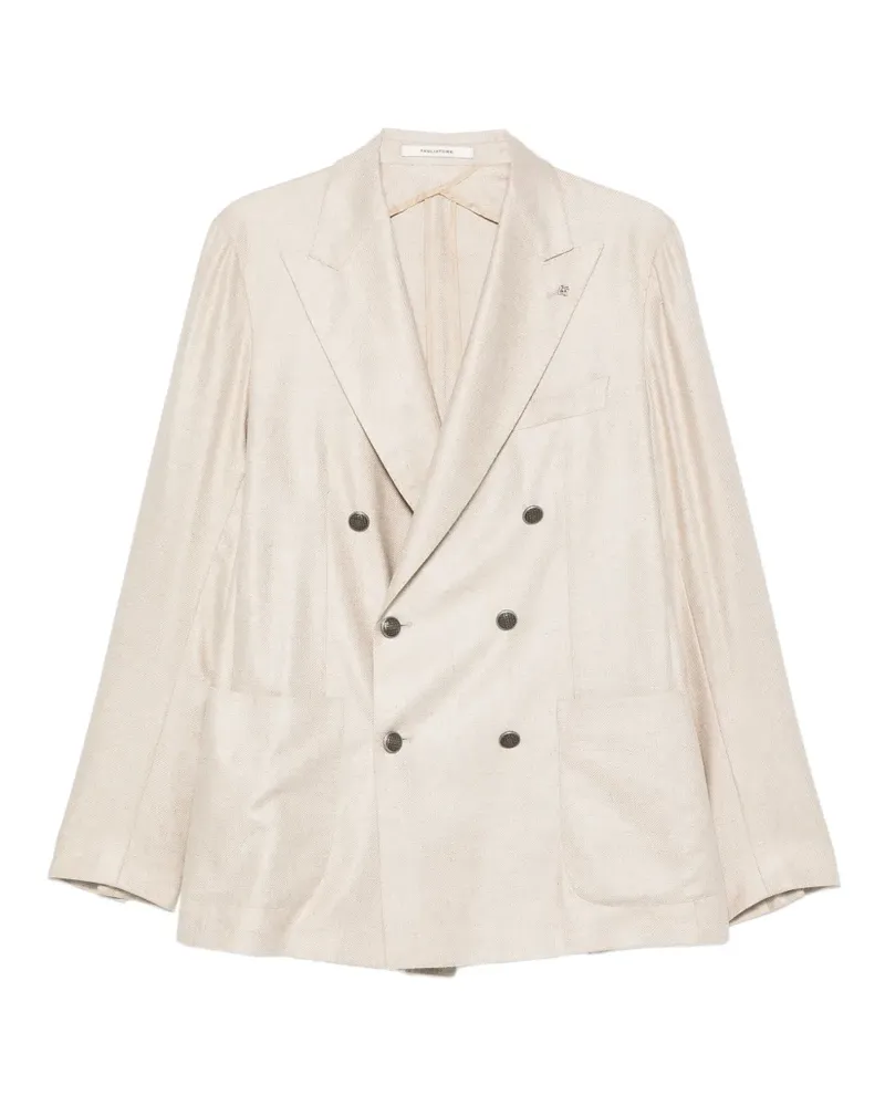 Tagliatore double-breasted notched blazer - Nude Nude