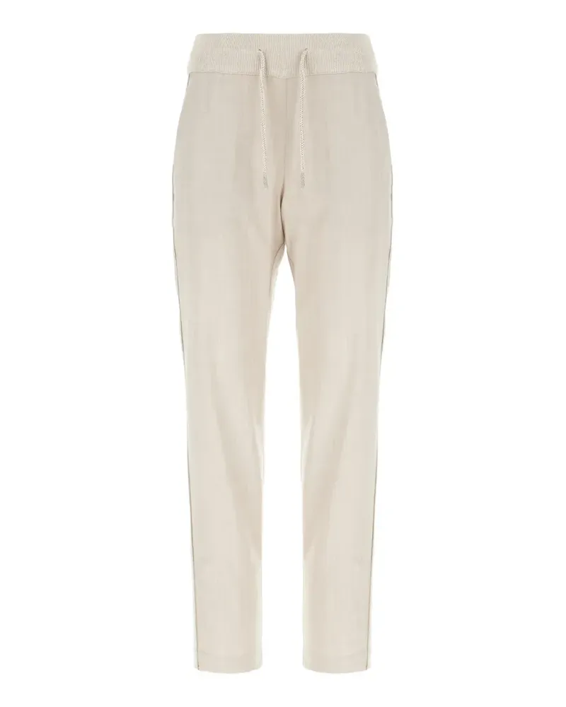 PANICALE Cashmere drawstring-waist trousers - Nude Nude