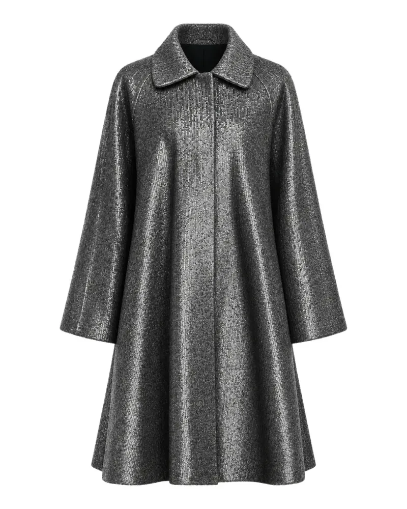 Norma Kamali Mens Trench To Knee sequin-embellished A-line coat - Grau Grau
