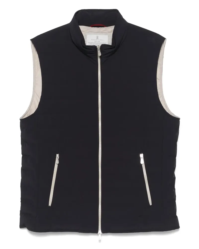 Brunello Cucinelli Gesteppte Weste - Blau Blau