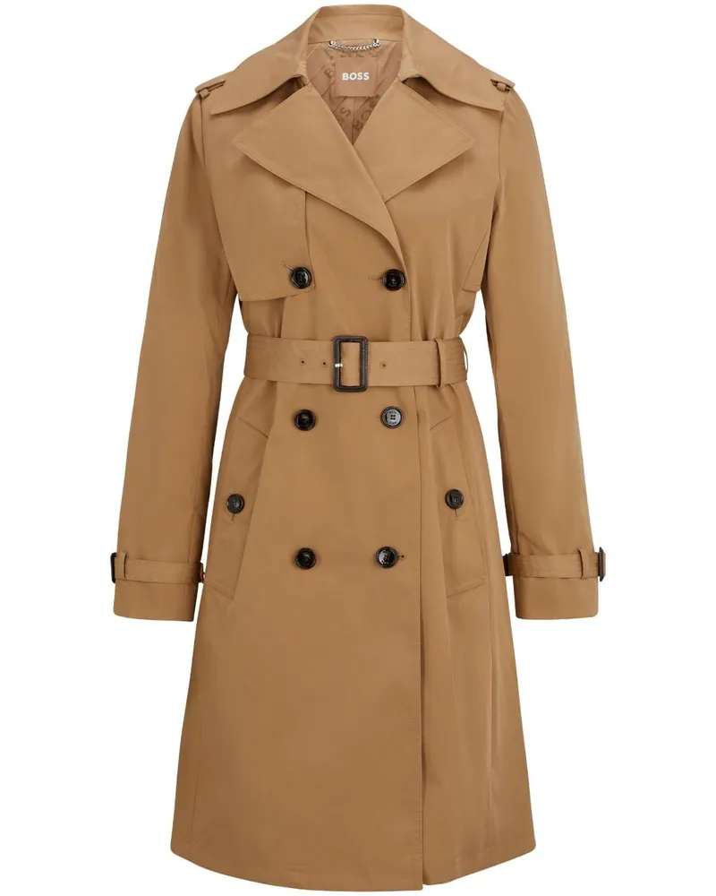 HUGO BOSS Trenchcoat mit Gürtel - Braun Braun
