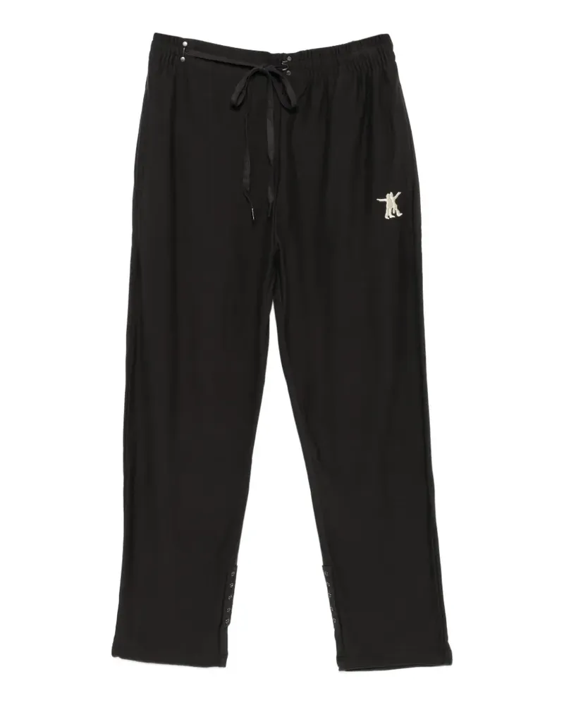 OPEN YY embroidered-logo track pants - Schwarz Schwarz