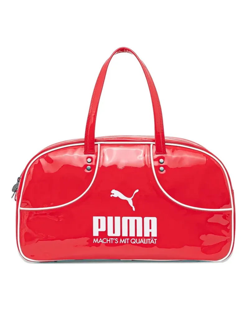 Puma logo top-handle tote bag - Rot Rot
