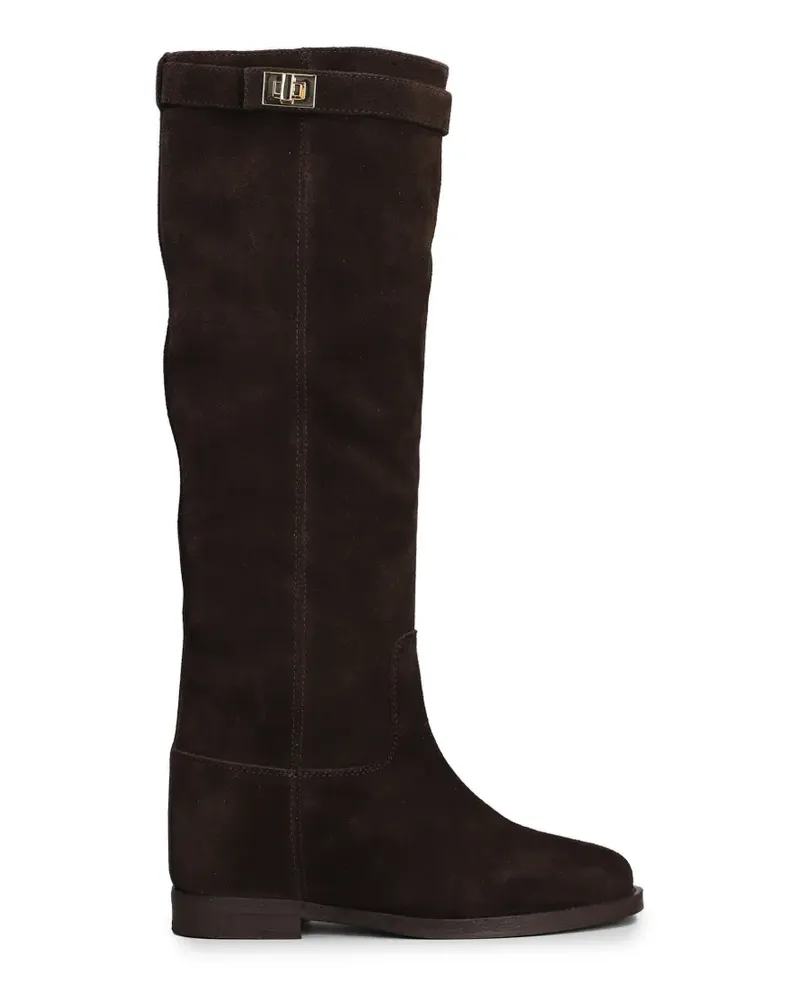 Via Roma 15 inner-wedge-heel knee-high boots - Braun Braun
