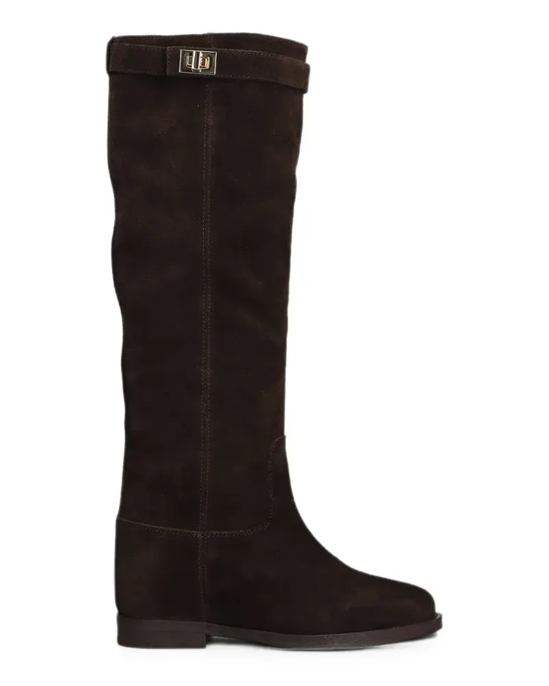 Via Roma 15 inner-wedge-heel knee-high boots - Braun Braun