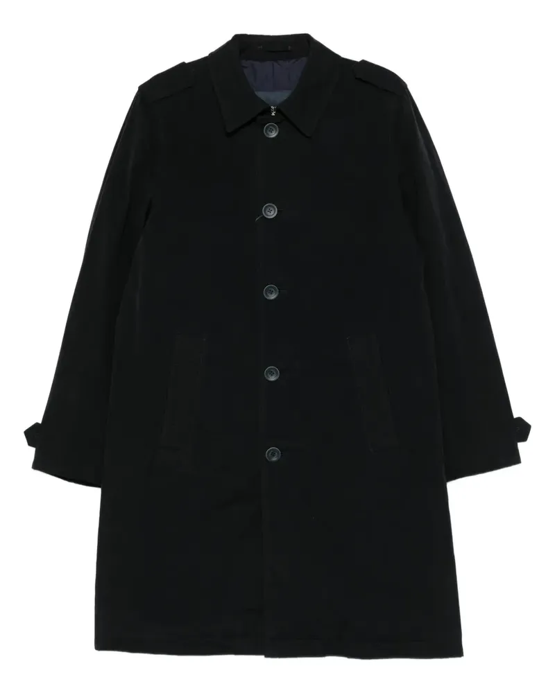 Herno Einreihiger Mantel mit Knöpfen - Schwarz Schwarz
