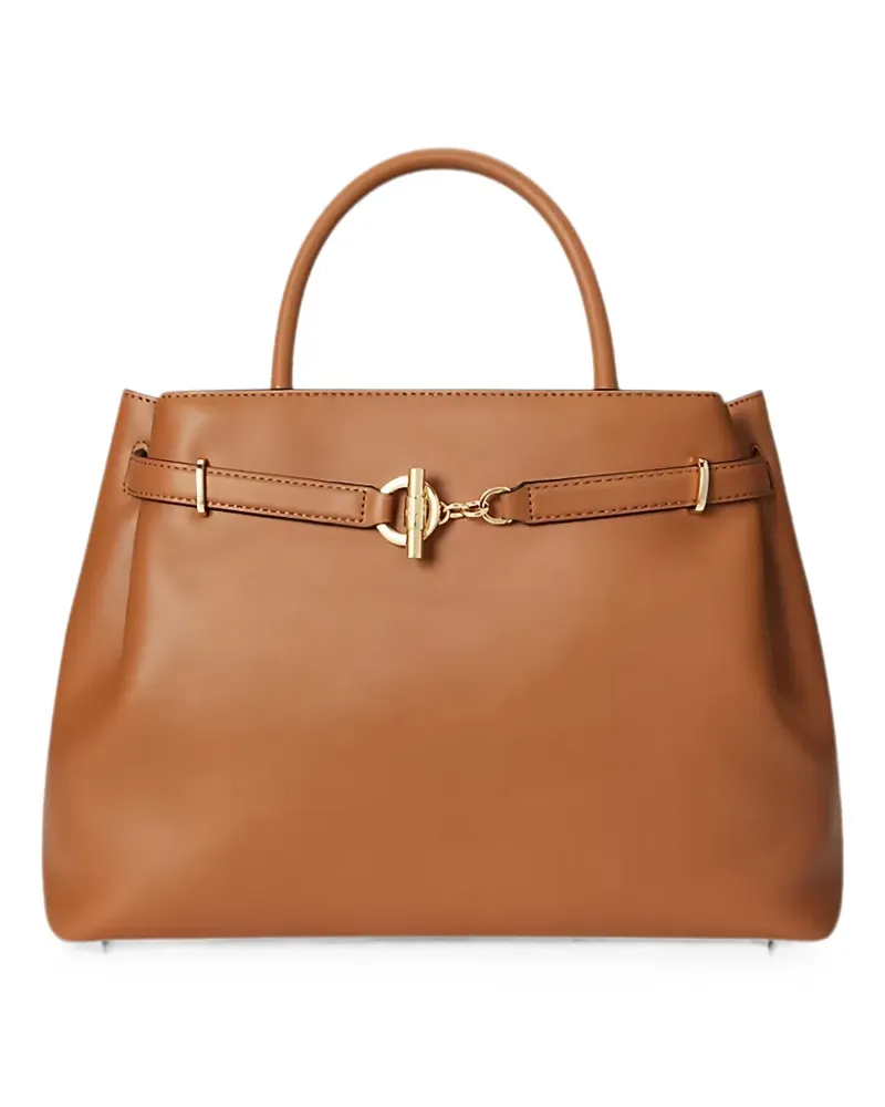 Ralph Lauren large Blaike leather tote bag - Braun Braun