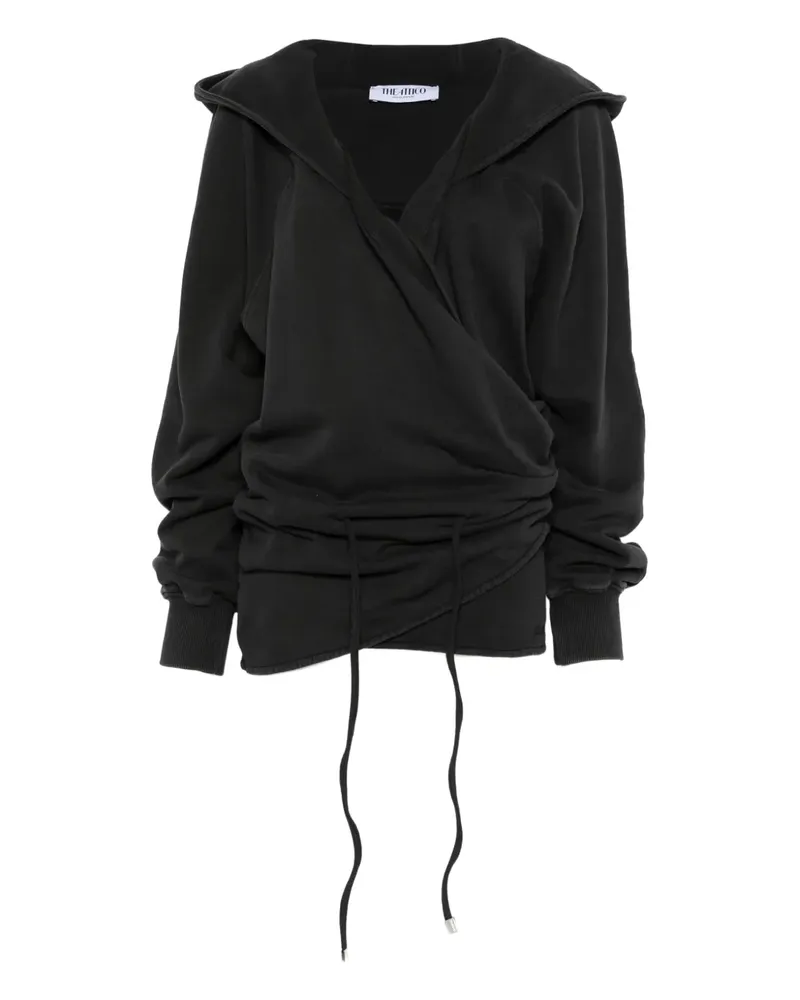 ATTICO Minikleid mit Kapuzenkragen - Schwarz Schwarz