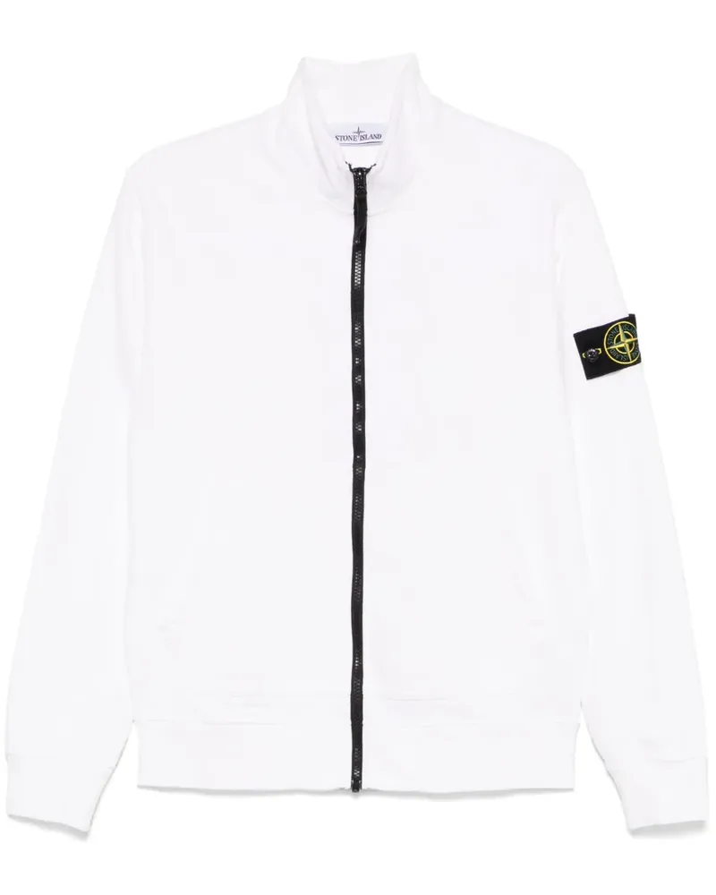 Stone Island Fleece-Sweatshirt aus Bio-Baumwolle - Weiß Weiß