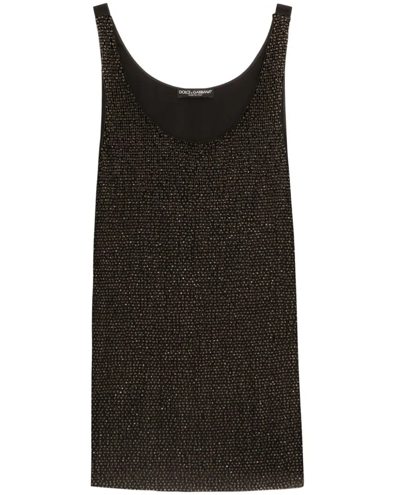 Dolce & Gabbana Tanktop aus Satin - Schwarz Schwarz