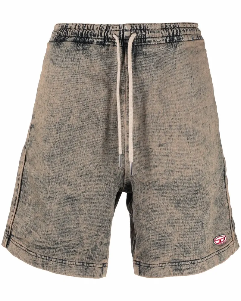 Diesel Shorts mit Acid-Wash-Effekt - Nude Nude