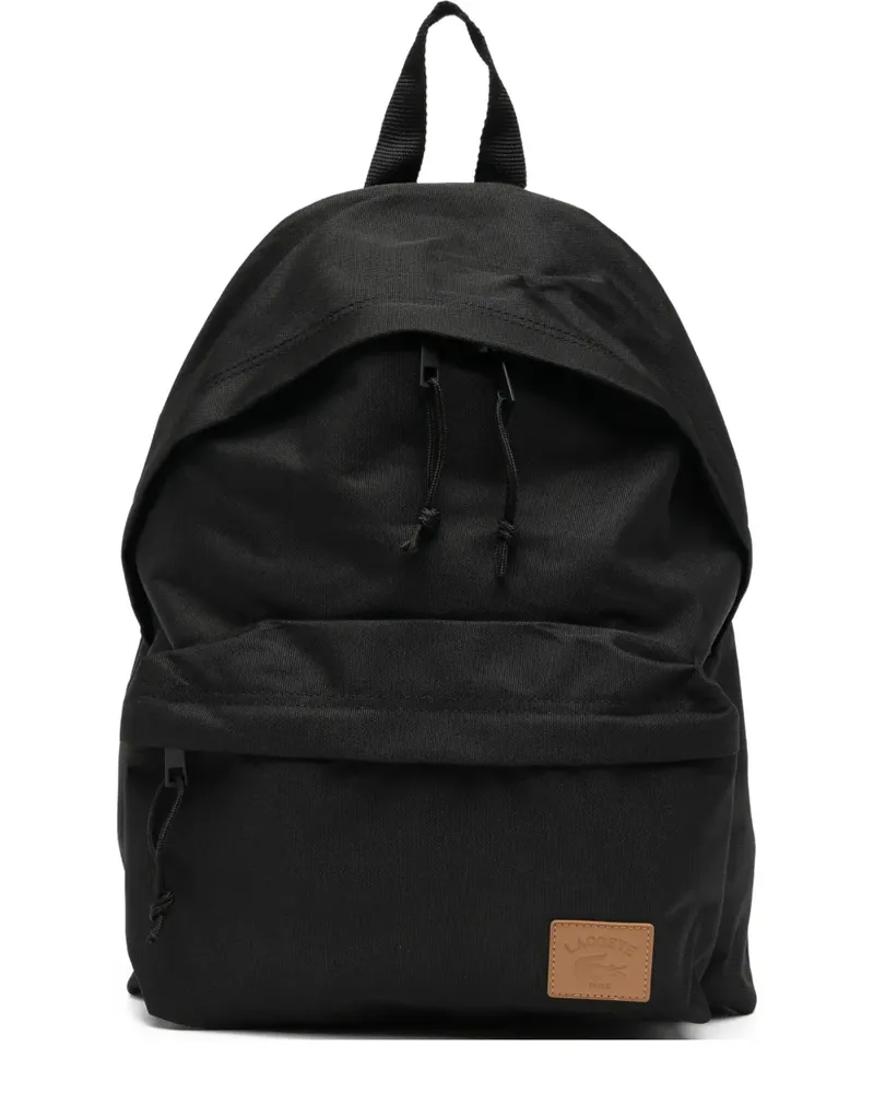 Lacoste Rucksack mit Logo-Patch - Schwarz Schwarz