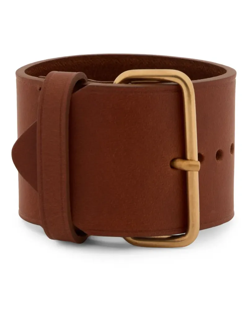 Fabiana Filippi buckle leather bracelet - Braun Braun