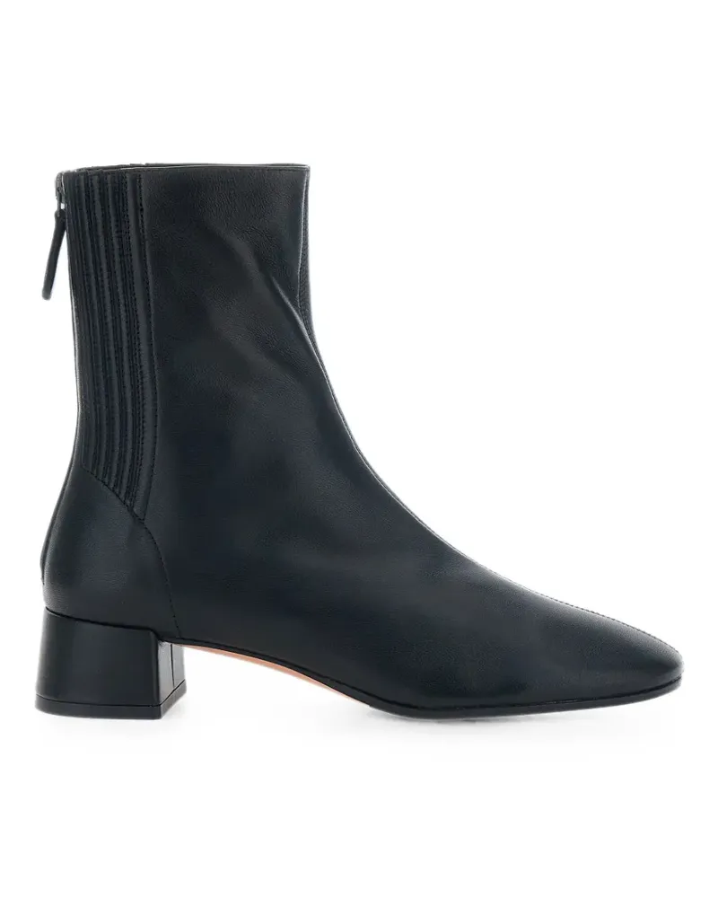 Aquazzura ribbed-panel zip-fastening ankle boots - Schwarz Schwarz