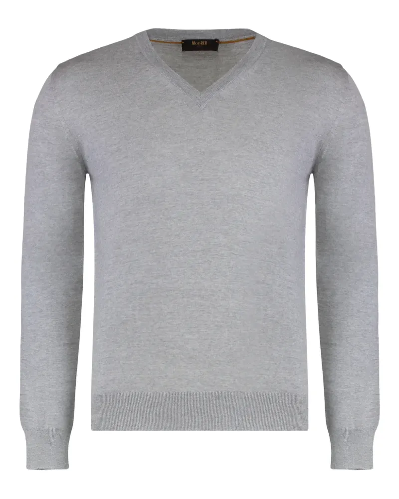 MOORER Cantoni V-neck sweater - Grau Grau