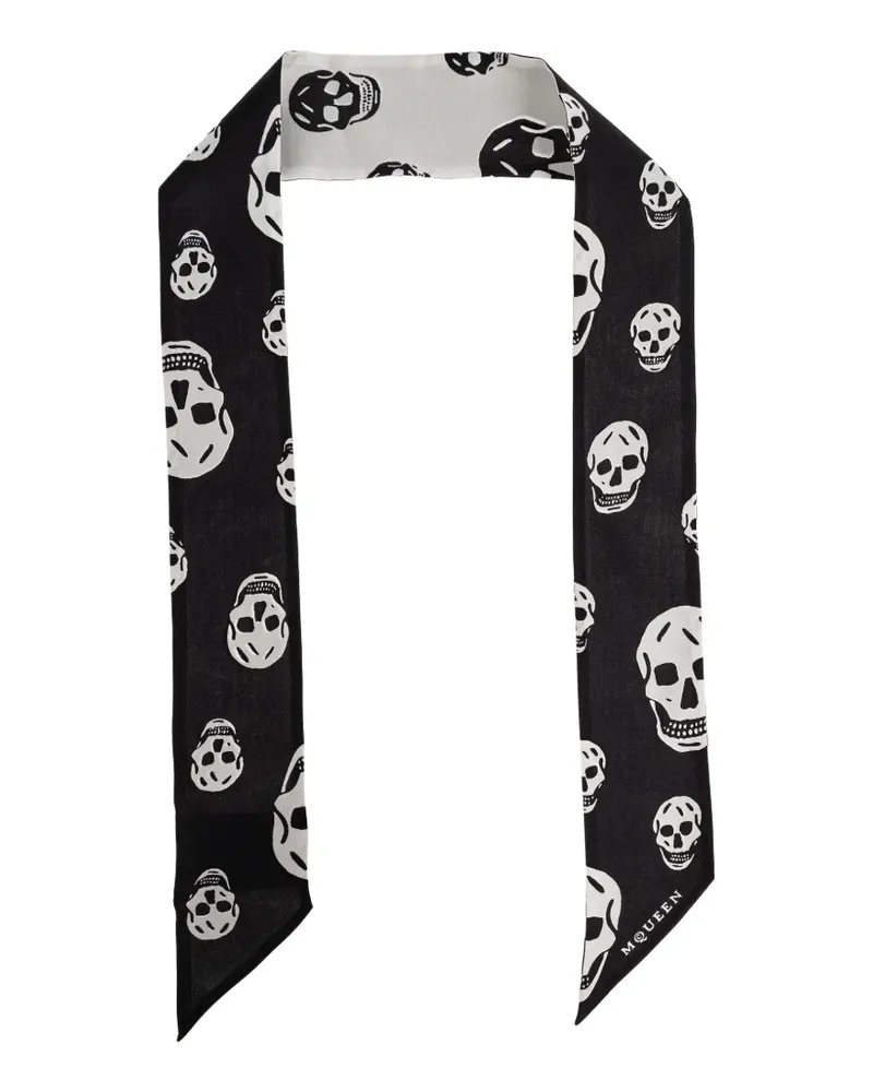 Alexander McQueen skull-print scarf - Schwarz Schwarz
