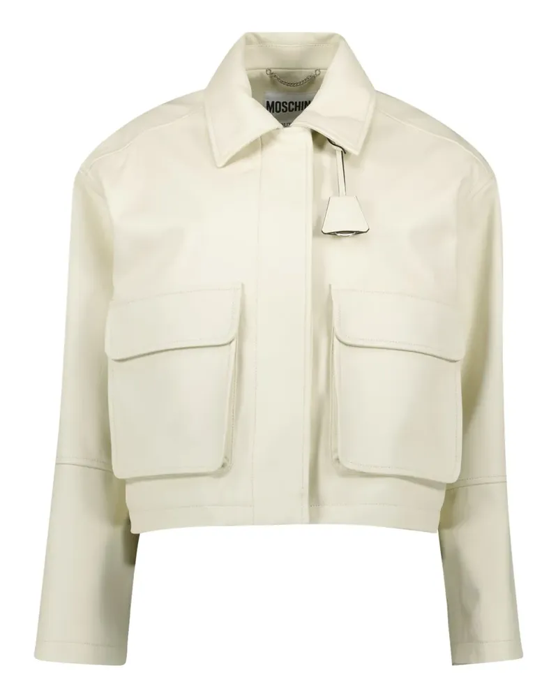 Moschino Klassische Lederjacke - Nude Nude