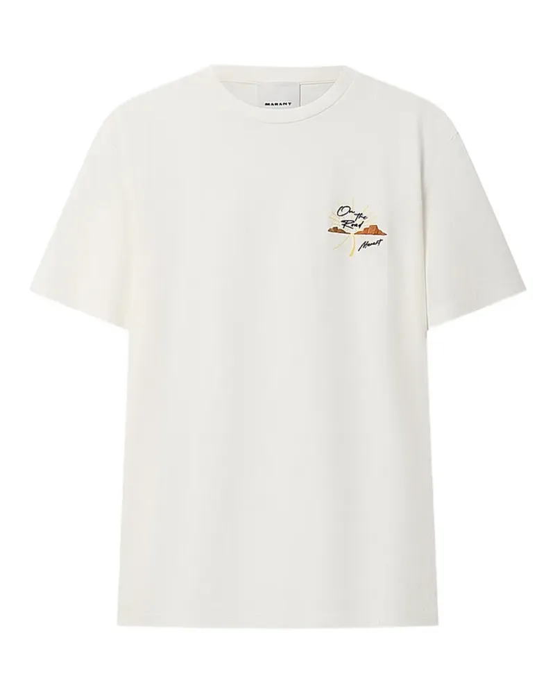 Isabel Marant Besticktes Honore T-Shirt mit rundem Ausschnitt - Nude Nude