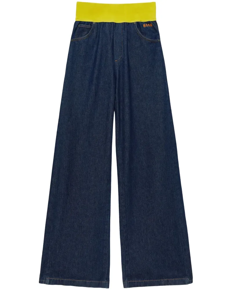 MSGM Jeans mit weitem Bein - Blau Blau