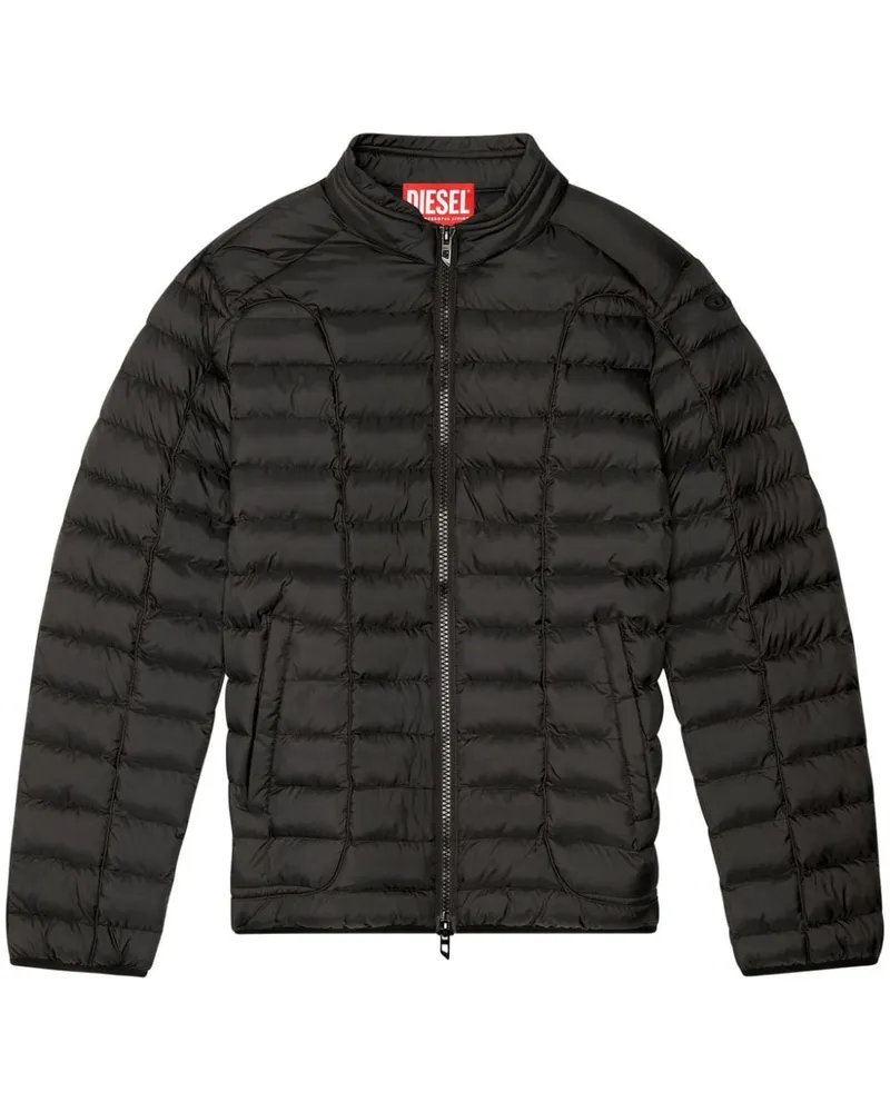 Diesel Steppjacke mit Stehkragen - Schwarz Schwarz