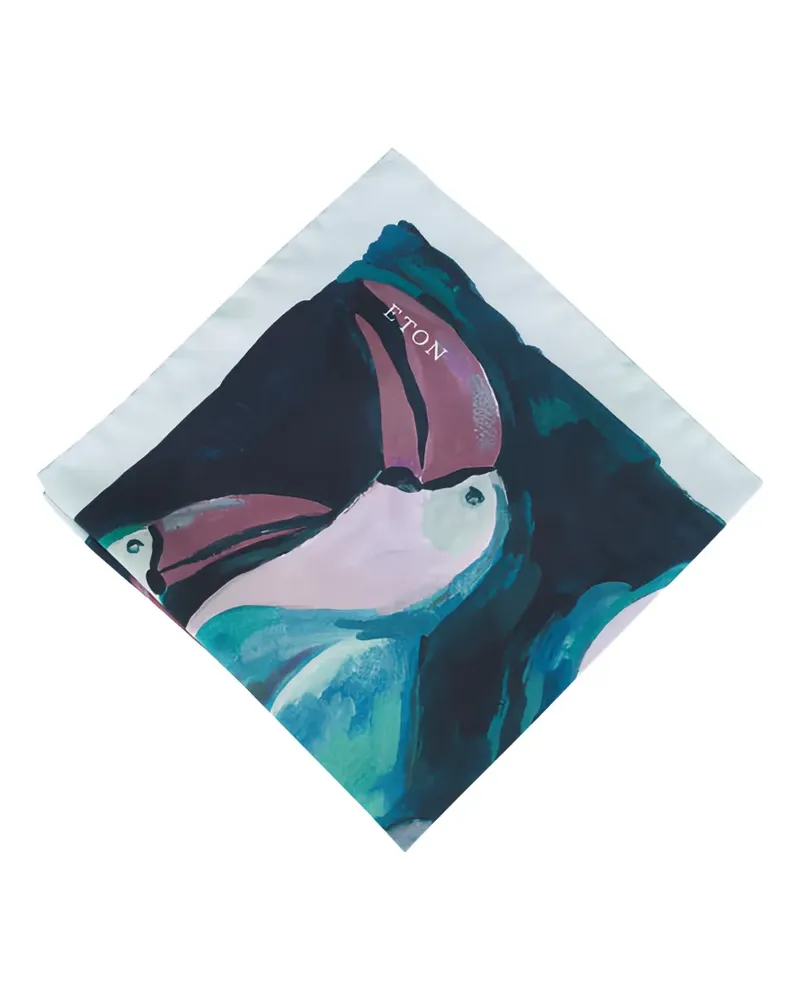 Eton Einstecktuch mit Print - Grün Grün