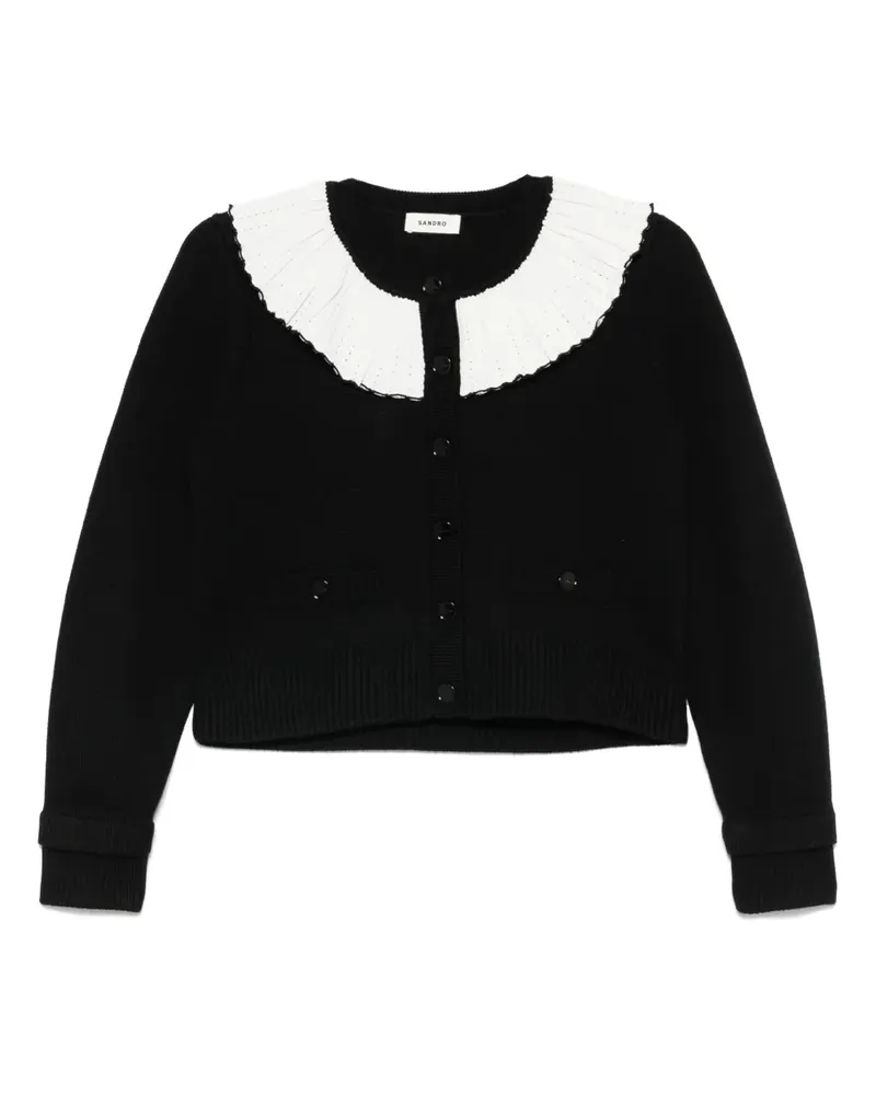 Sandro Zweifarbiger Cardigan - Schwarz Schwarz