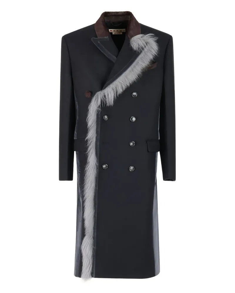 Marni Doppelreihiger Mantel - Schwarz Schwarz