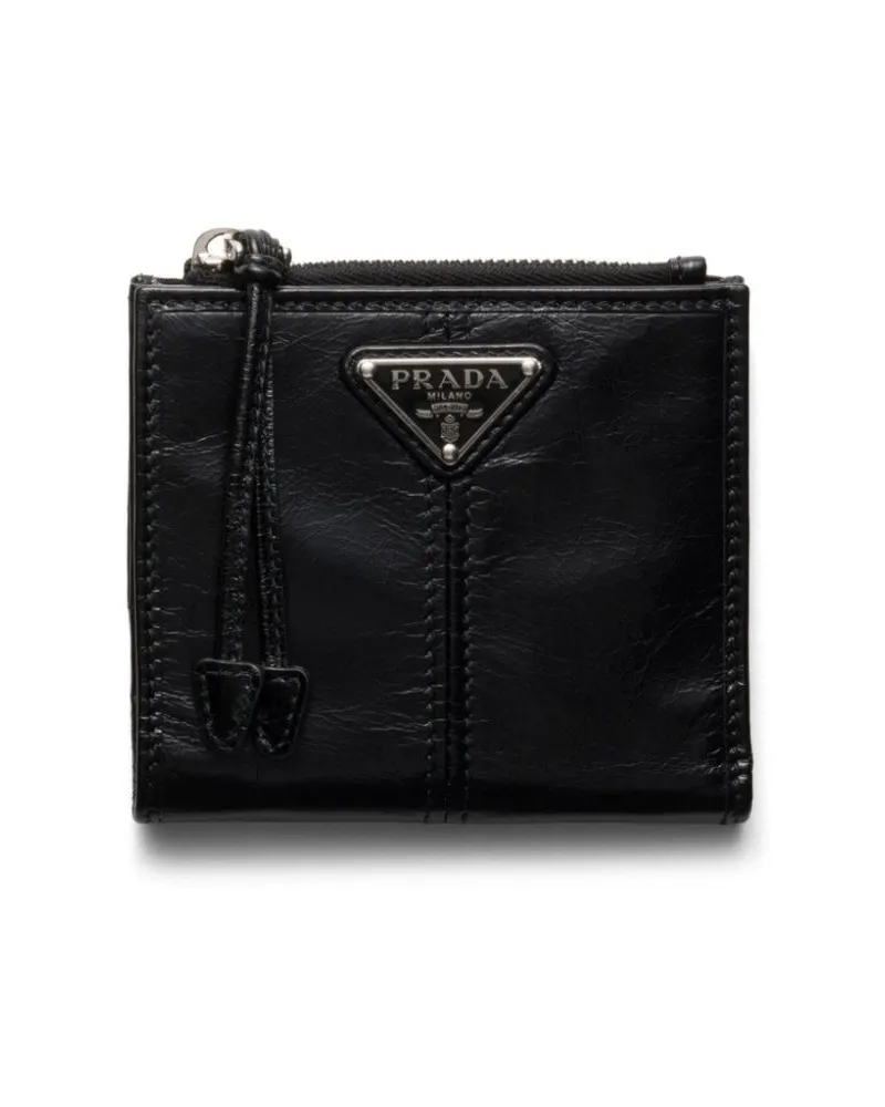 Prada Klassisches Portemonnaie - Schwarz Schwarz